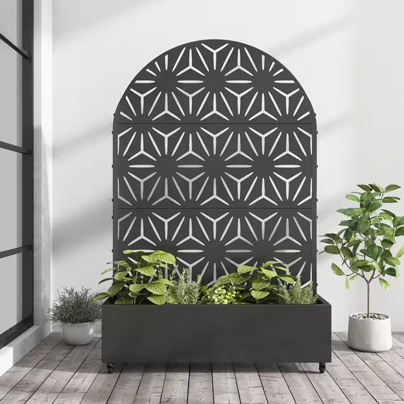 Weather-resistant screen flower box